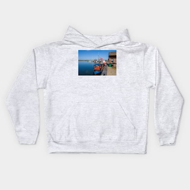 Harbor, Gager, Ruegen, Mecklenburg-Western Pomerania, Germany, Ruegen Island Kids Hoodie by Kruegerfoto